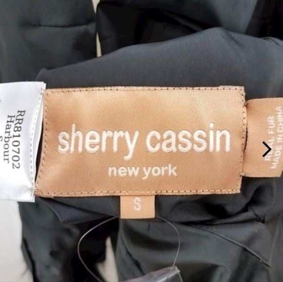 NWOT Sherry Cassin Women's REVERSIBLE Black Raccoon Fur Coat Black Fox - Picture 5 of 14